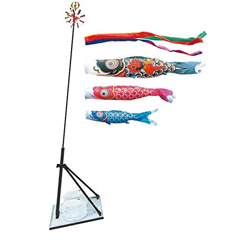 Amazon | 徳永こいのぼり 純正金具使用金太郎ゴールド鯉 2m6点セット